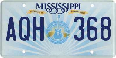 MS license plate AQH368