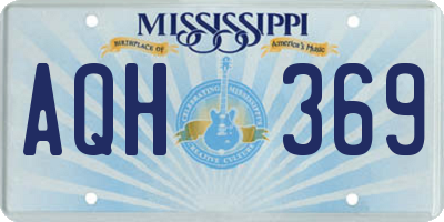 MS license plate AQH369
