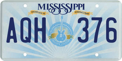 MS license plate AQH376