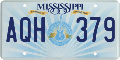 MS license plate AQH379