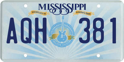 MS license plate AQH381