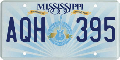MS license plate AQH395