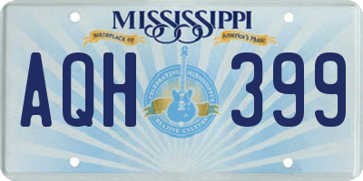 MS license plate AQH399