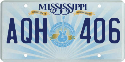 MS license plate AQH406