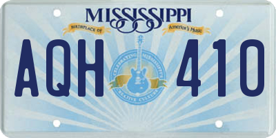 MS license plate AQH410
