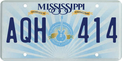 MS license plate AQH414