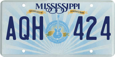 MS license plate AQH424