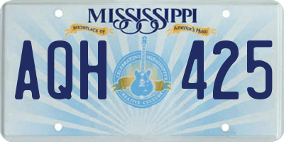 MS license plate AQH425