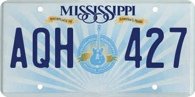 MS license plate AQH427