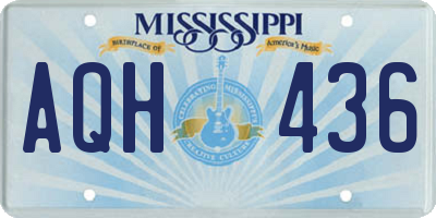 MS license plate AQH436