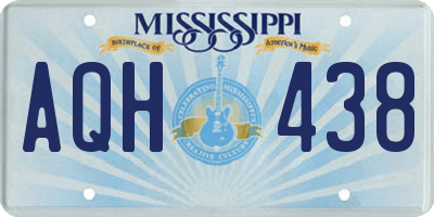MS license plate AQH438