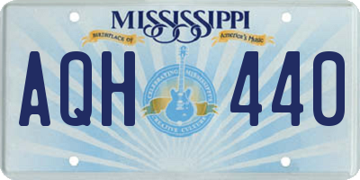 MS license plate AQH440