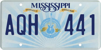 MS license plate AQH441