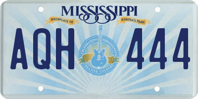 MS license plate AQH444