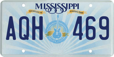 MS license plate AQH469