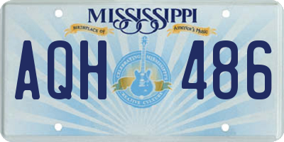 MS license plate AQH486