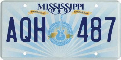 MS license plate AQH487