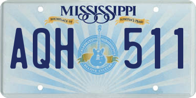 MS license plate AQH511