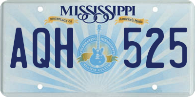 MS license plate AQH525