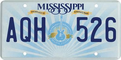 MS license plate AQH526