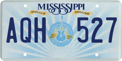 MS license plate AQH527
