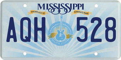 MS license plate AQH528