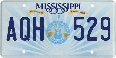 MS license plate AQH529