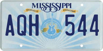 MS license plate AQH544