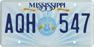 MS license plate AQH547