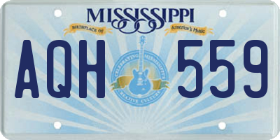 MS license plate AQH559
