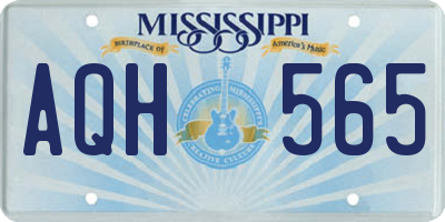MS license plate AQH565