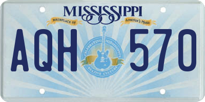 MS license plate AQH570