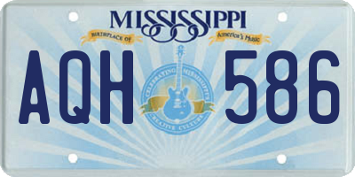 MS license plate AQH586