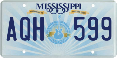 MS license plate AQH599