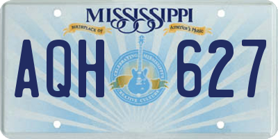 MS license plate AQH627