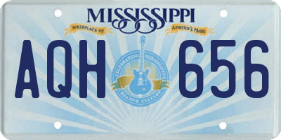 MS license plate AQH656