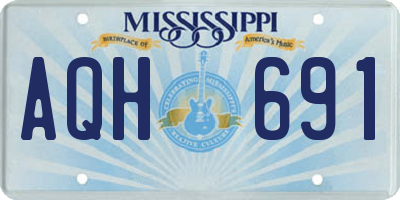 MS license plate AQH691