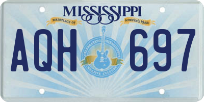 MS license plate AQH697