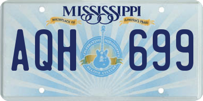 MS license plate AQH699