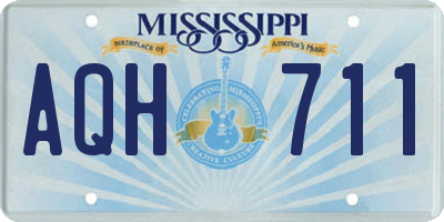 MS license plate AQH711