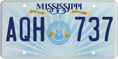 MS license plate AQH737