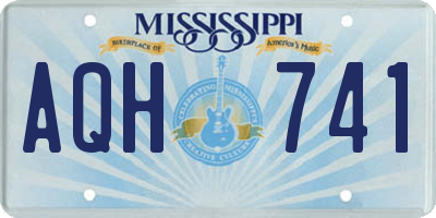 MS license plate AQH741