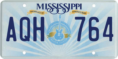 MS license plate AQH764