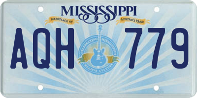 MS license plate AQH779