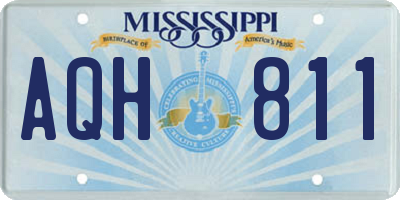 MS license plate AQH811