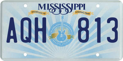 MS license plate AQH813