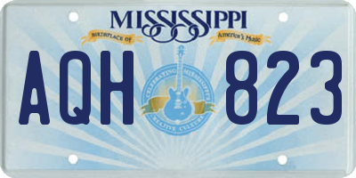 MS license plate AQH823