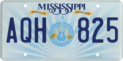 MS license plate AQH825