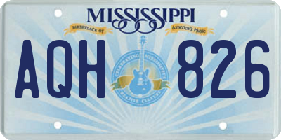 MS license plate AQH826