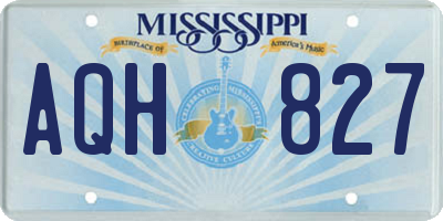 MS license plate AQH827